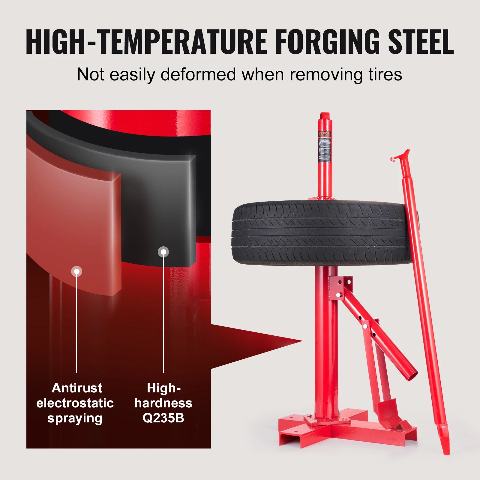 SucceBuy Portable Manual Tire Changer Bead Breaker Tool Portable Hand Bead Breaker Mounting Tool for Car Truck Motorcycle Garage