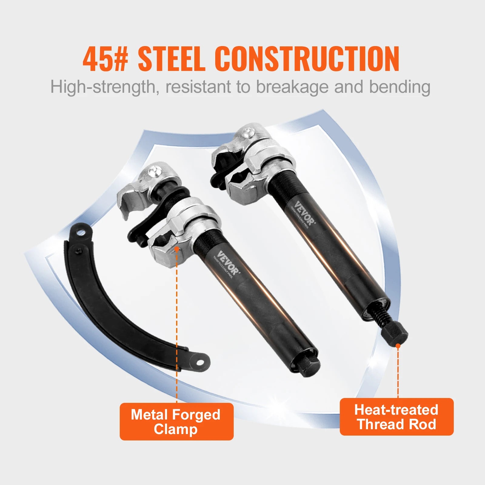 Herramienta compresora de resortes helicoidales SucceBuy, 2 piezas, juego de compresores de resortes de puntal de alta resistencia, 2646 lb, compresor de resortes de puntal para camión, ATV