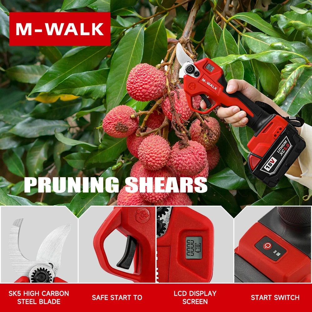 25mm Tijeras eléctricas sin escobillas para batería M 18V Pin Jardín Tijeras de podar inalámbricas Podadora de árboles frutales para jardín Power Too