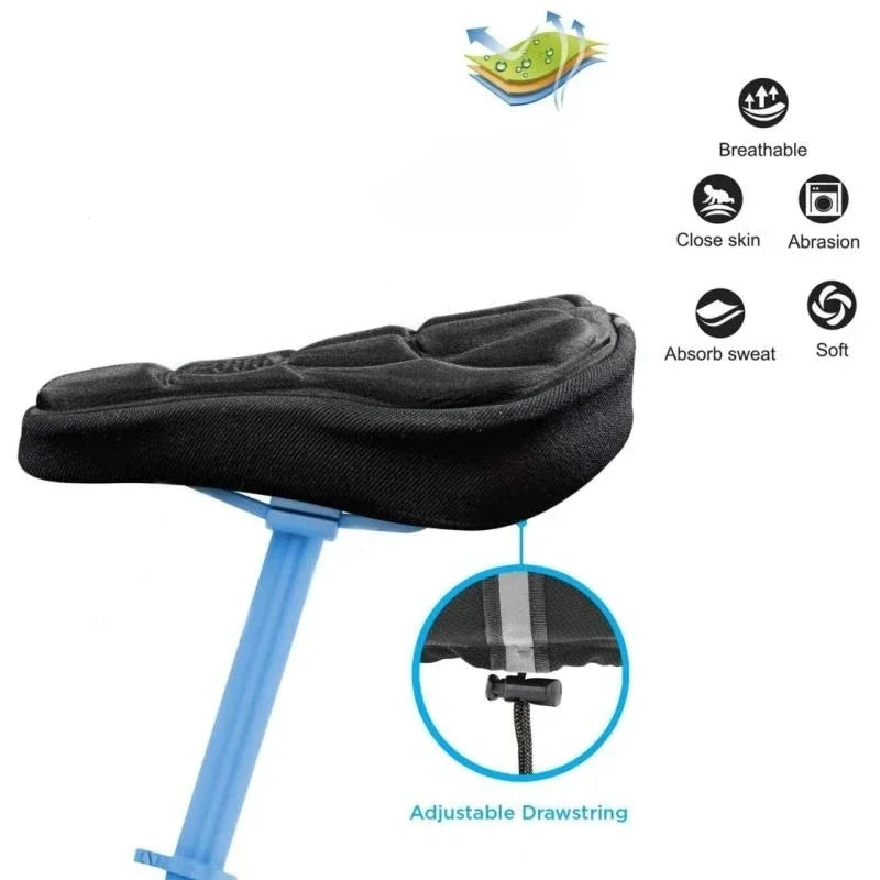 1PC Soft 3D Padded Bike Saddle Cover Comfortable Sponge Foam Cushion MTB Cycling Seat Pad Bicycle Accessory
