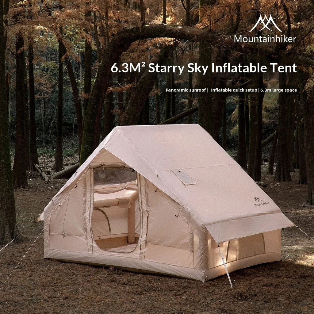 MOUNTAINHIKER Extra Large 3-6 Person Inflatable Family Camping Tent with High-Quality Windproof and Spacious Interior