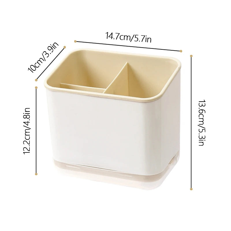 1pc Double Layer Detachable Chopsticks Cage Multifunctional Spoon Fork Storage Holder Cutlery Organizer Kitchen Accessories