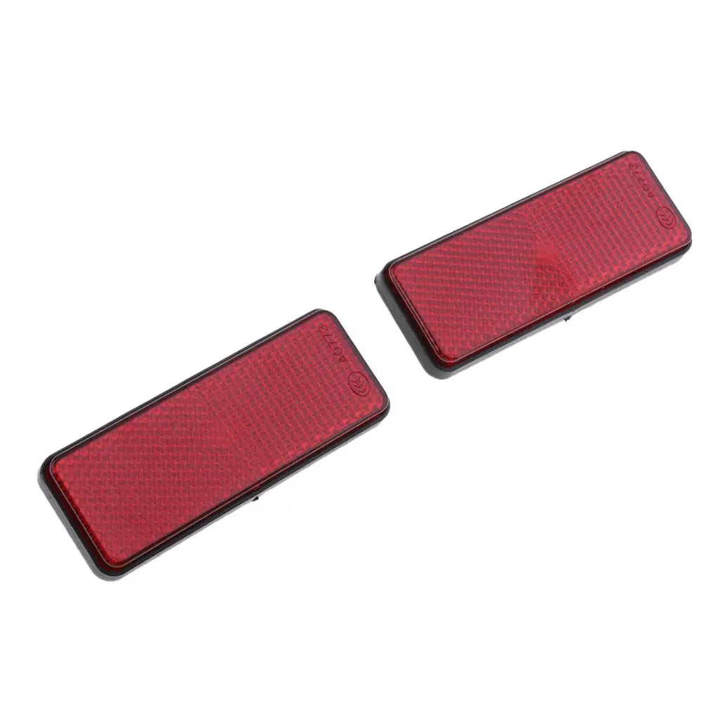 2pcs Reflector reflectante rectangular para motocicleta, moto, todoterreno, scooter, motocross, ciclomotor, 4 ruedas, accesorios exteriores