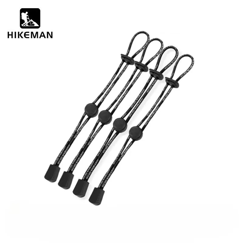 HIKEMAN 4pcs Elastic Ropes Fixed Buckle Outdoor Trekking Hiking Camping Backpack Rope Adjustable Strap Retention Buckle Tools