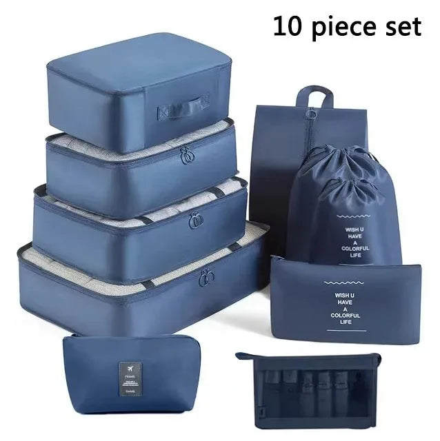 Bolsas de almacenamiento para viajes, ropa, artículos de tocador digitales, zapatos, organizadores, dormitorios de estudiantes, bolsas de clasificación de ropa, cubos de embalaje.