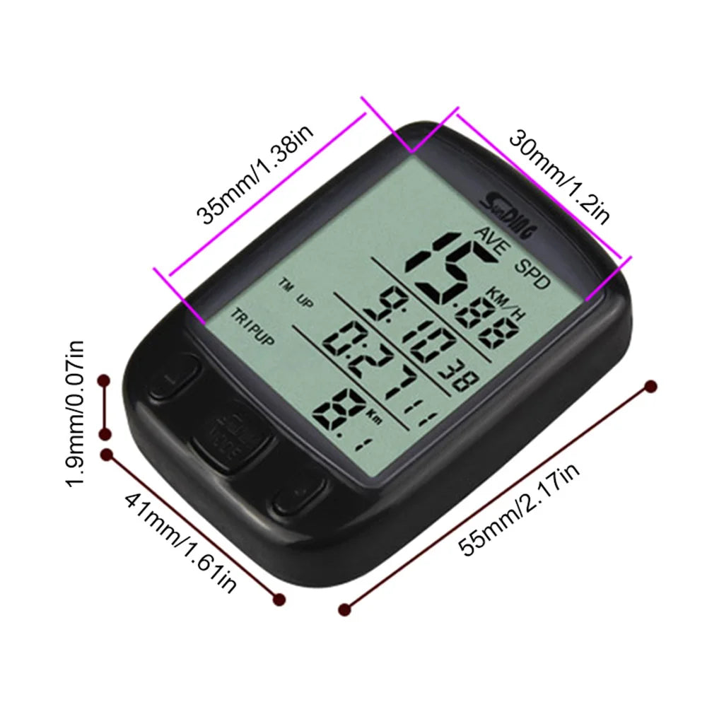 Cycling Computer Waterproof Bicycle Odometer Digital LCD Display Wired Cycling Computer Speed Calorie Test Cycling Computer
