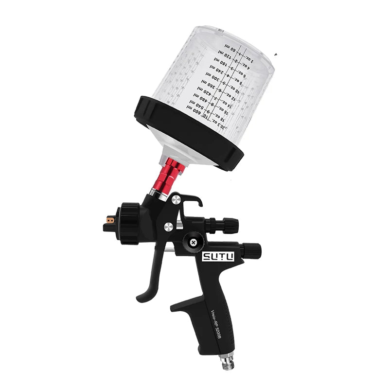 Sutu 5200 Pneumatic Spray Gun 1.3mm Stainless Steel Spray Nozzle 600ml Pot Car Furniture Spray Paint Clear Atomization