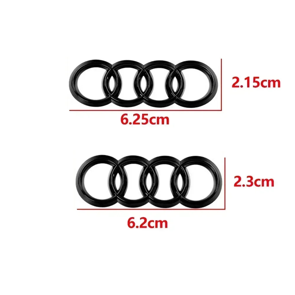 Emblema para volante de coche Audi ABS, pegatina decorativa para A3, A6L, A4L, A8L, A1, A5, A7, Q3, Q5, Q7.