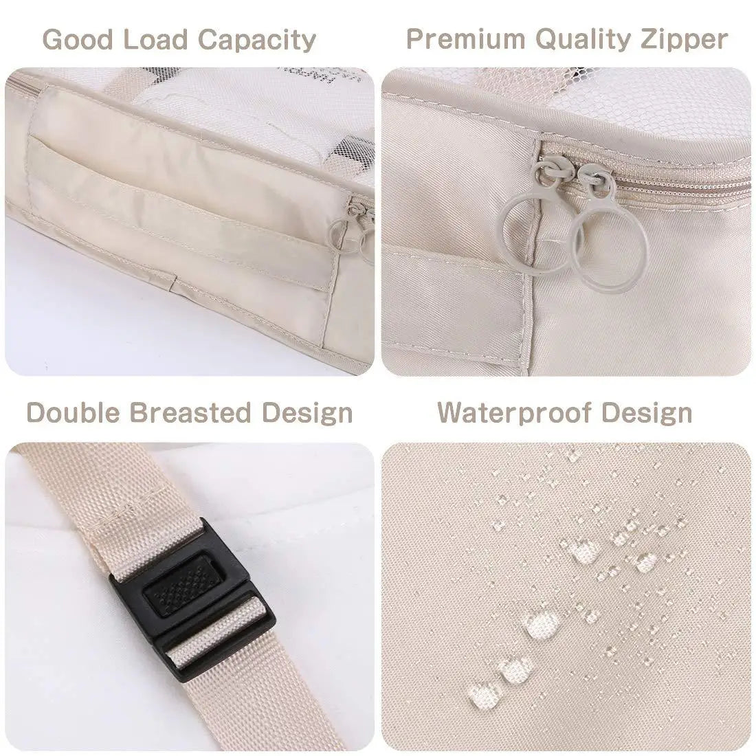 7Pcs Organizador de viaje plegable, bolsas de almacenamiento, armario, cubo, maleta, juego de embalaje, almacenamiento, equipaje, ropa, caja de zapatos