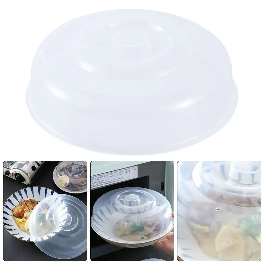 New 1Pcs Fresh Keeping Microwave Splatter Cover for Kitchen Bowls Cake Dish Plastic Food Fresh Lid Reusable Vented