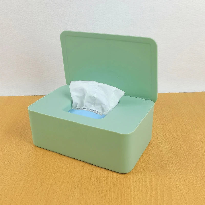 Nueva caja de pañuelos de plástico, soporte para pañuelos húmedos, toallitas, caja de almacenamiento de papel tisú, dispensador de toallas de papel, organizador de servilletas para el hogar
