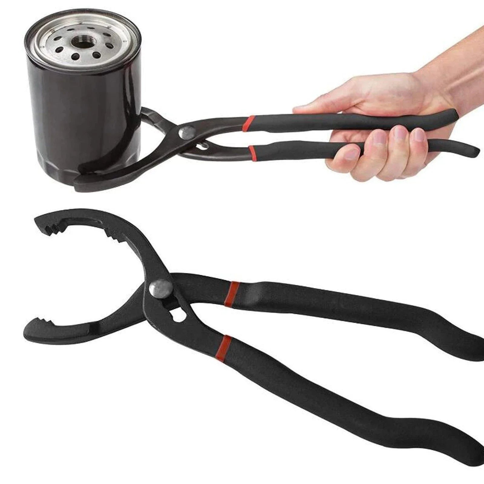 Llave ajustable para filtro de aceite de coche, herramienta manual de reparación y mantenimiento de 10/12 pulgadas para filtros de motor y conductos.