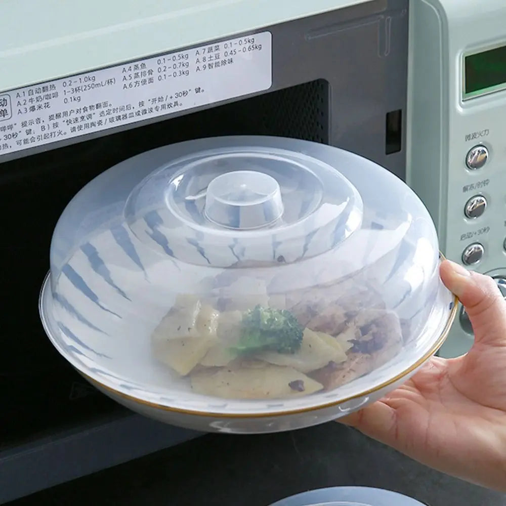 New 1Pcs Fresh Keeping Microwave Splatter Cover for Kitchen Bowls Cake Dish Plastic Food Fresh Lid Reusable Vented