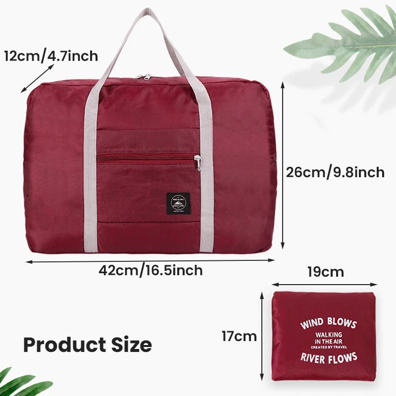 Bolsa de viaje plegable para aerolíneas, bolso de mano para mujeres y niñas, ligera, de gran capacidad, para deportes, viajes de fin de semana y noches.