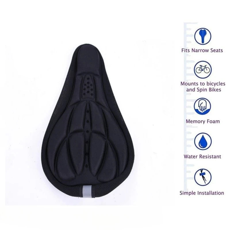 1PC Soft 3D Padded Bike Saddle Cover Comfortable Sponge Foam Cushion MTB Cycling Seat Pad Bicycle Accessory