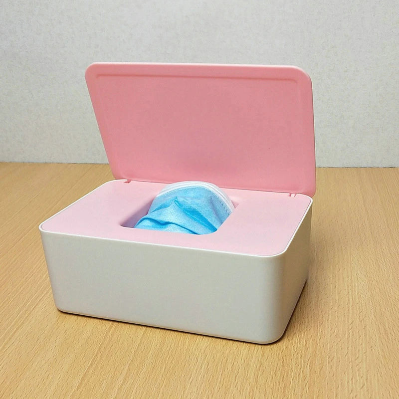 Nueva caja de pañuelos de plástico, soporte para pañuelos húmedos, toallitas, caja de almacenamiento de papel tisú, dispensador de toallas de papel, organizador de servilletas para el hogar