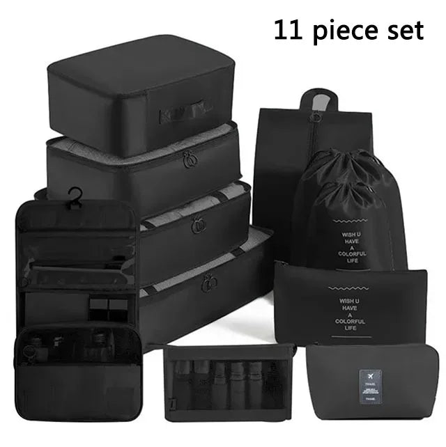 Bolsas de almacenamiento para viajes, ropa, artículos de tocador digitales, zapatos, organizadores, dormitorios de estudiantes, bolsas de clasificación de ropa, cubos de embalaje.