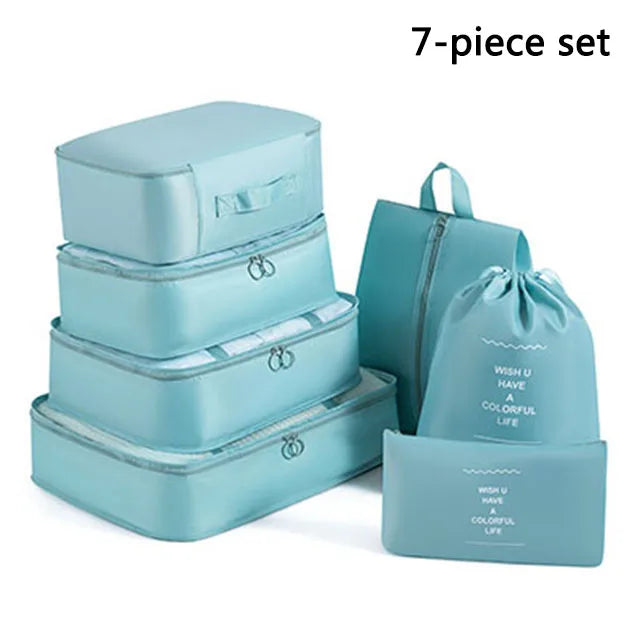 Bolsas de almacenamiento para viajes, ropa, artículos de tocador digitales, zapatos, organizadores, dormitorios de estudiantes, bolsas de clasificación de ropa, cubos de embalaje.