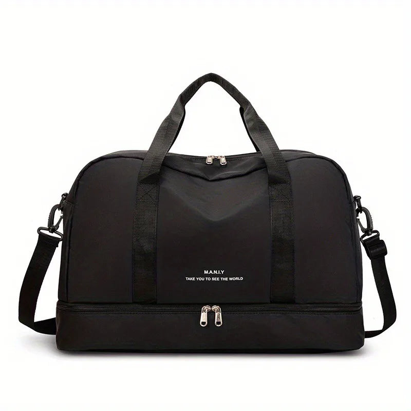 Bolsos de viaje de moda para mujer, bolso deportivo de gran capacidad para hombre, bolso de fin de semana impermeable, bolso de mensajero para mujer, seco y húmedo.