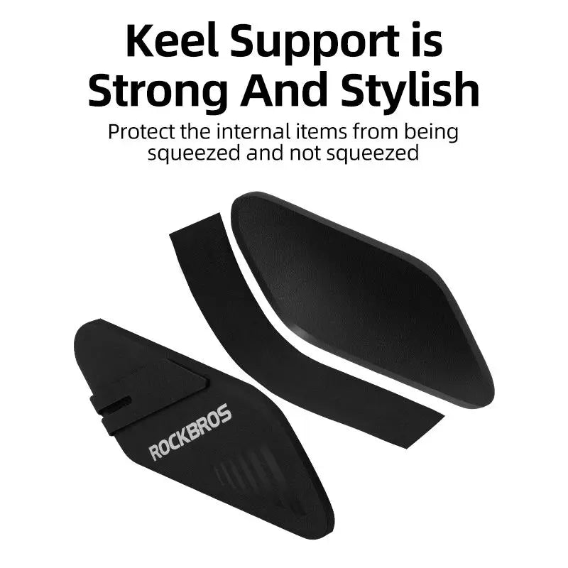 ROCKBROS Bicycle Saddle Bag 0.6L Capacity Waterproof Bike Rear Tail Bag Can Hang Taillights MTB Road Bike Bag Bike Accessories
