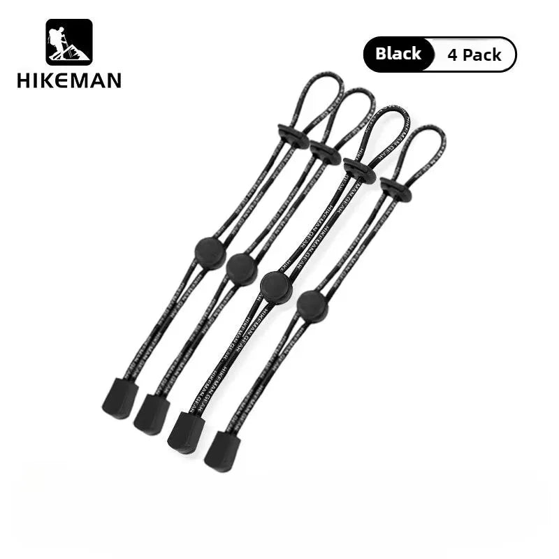 HIKEMAN 4pcs Elastic Ropes Fixed Buckle Outdoor Trekking Hiking Camping Backpack Rope Adjustable Strap Retention Buckle Tools