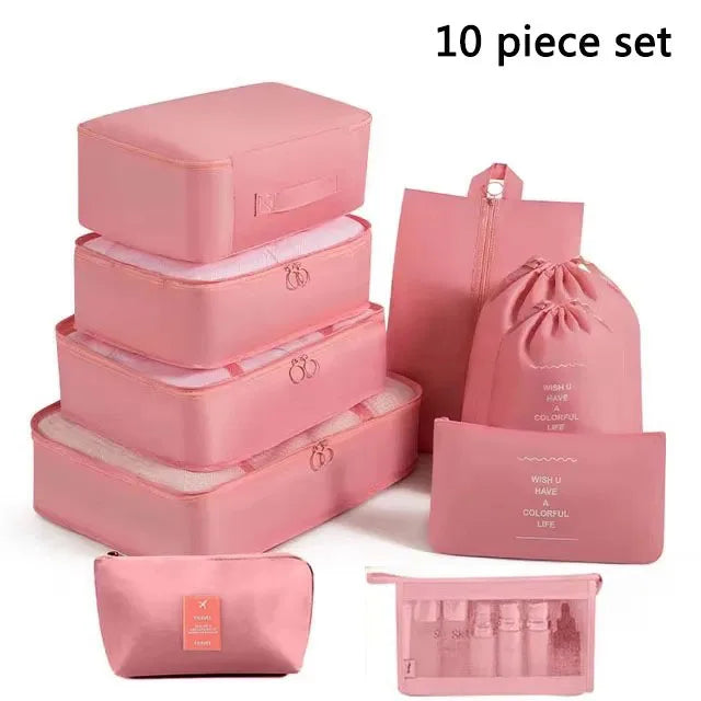 Bolsas de almacenamiento para viajes, ropa, artículos de tocador digitales, zapatos, organizadores, dormitorios de estudiantes, bolsas de clasificación de ropa, cubos de embalaje.