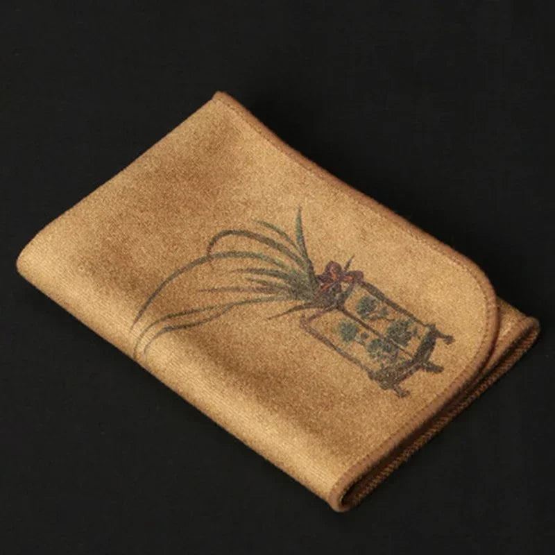 Painted Tea Towel  Absorbent Rag Thickened Table Cleaning Tea Cloth Cotton Household Kitchen Cleaning Cloth Dish Cleaning Towels