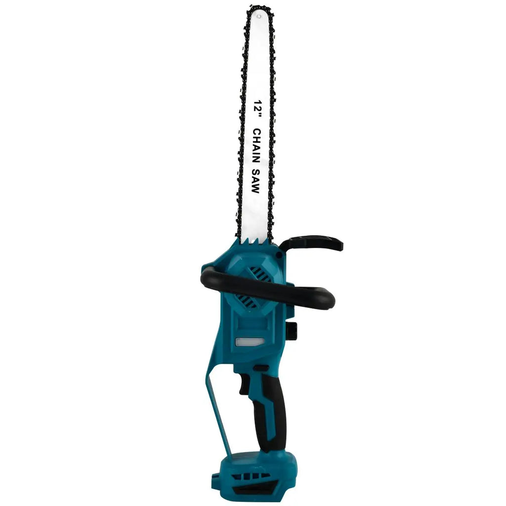 Motosierra eléctrica inalámbrica azul de 12 pulgadas, 600 W, de mano, sin escobillas, para carpintería, herramienta eléctrica para batería Makita de 18 V.