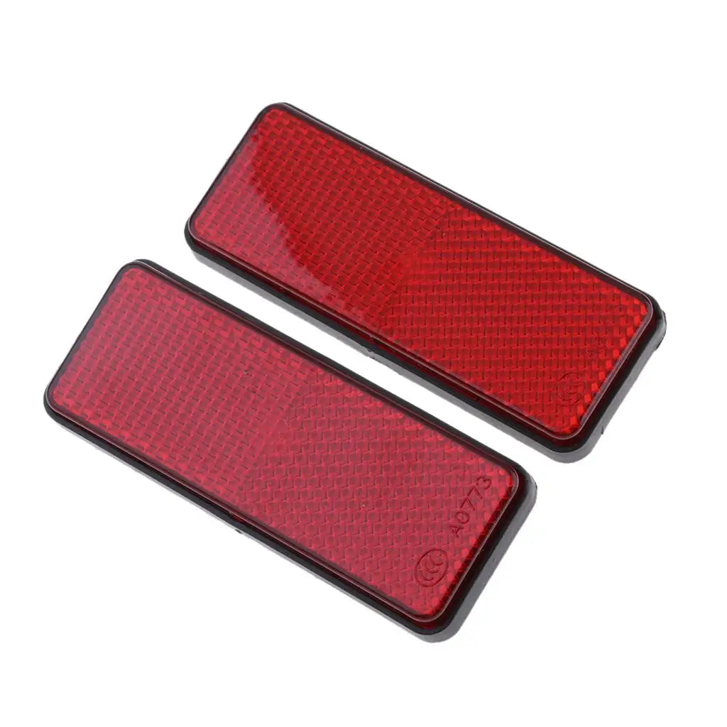 2pcs Reflector reflectante rectangular para motocicleta, moto, todoterreno, scooter, motocross, ciclomotor, 4 ruedas, accesorios exteriores