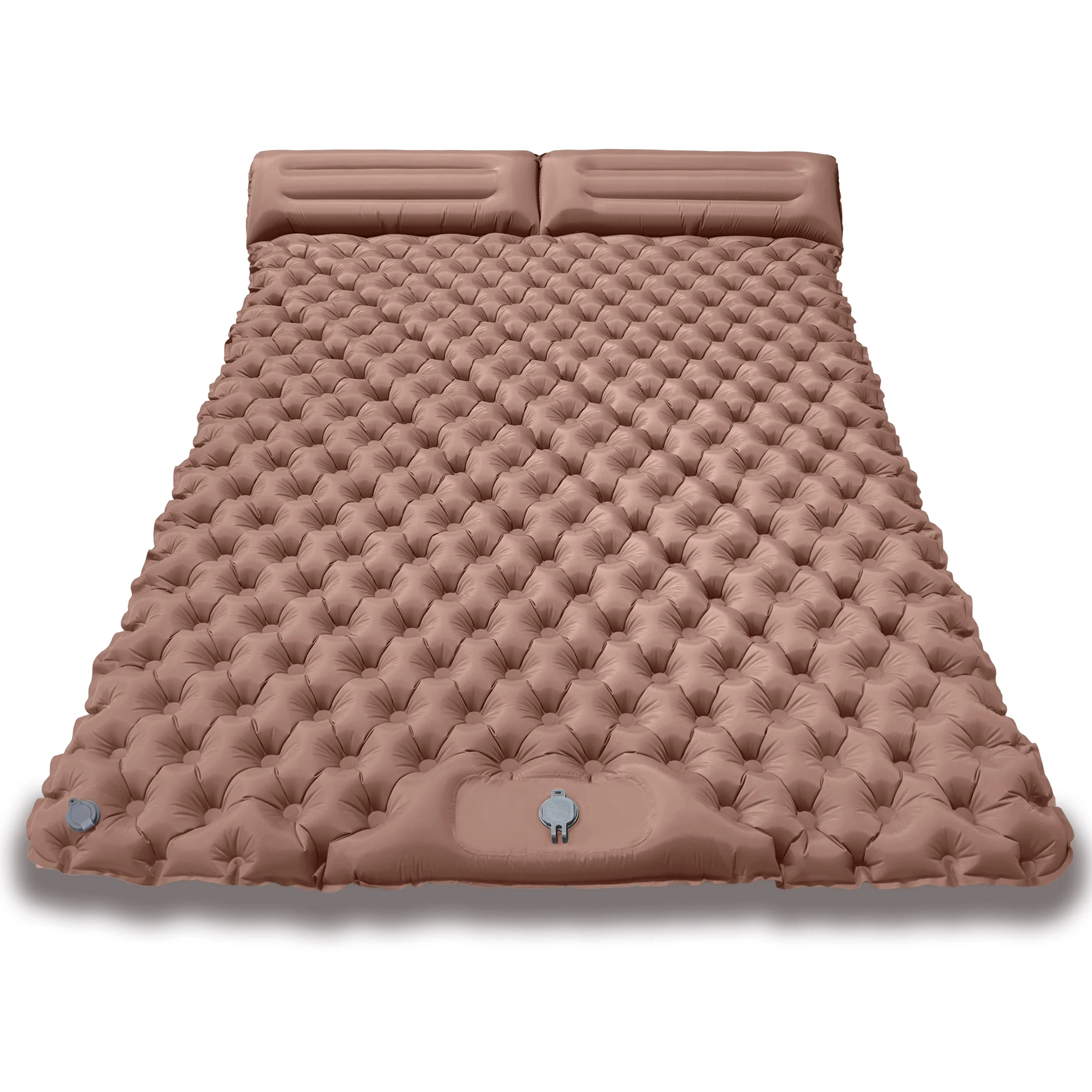 Quick Inflation Dot Pattern Double Mat, Foot-Operated Connectable for Multi-Person, Lightweight Easy Storage Outdoor Pad