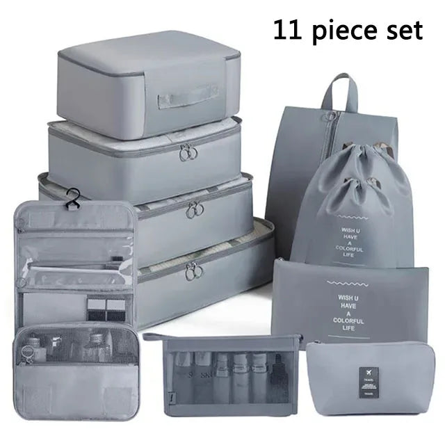 Bolsas de almacenamiento para viajes, ropa, artículos de tocador digitales, zapatos, organizadores, dormitorios de estudiantes, bolsas de clasificación de ropa, cubos de embalaje.