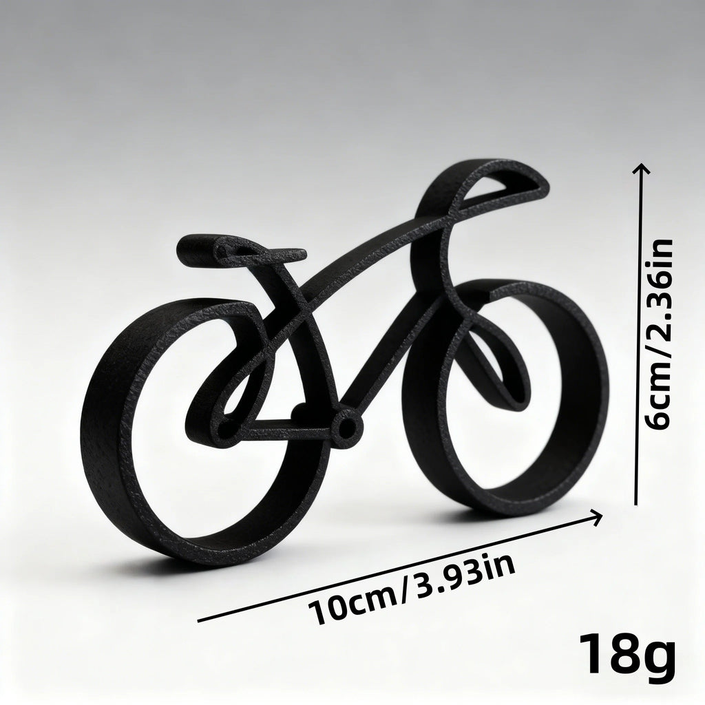 Minimalist Bike Model, Elegant 3D Printed Cycling Sculpture for Desk Decor, Home Office Gift for Cyclists