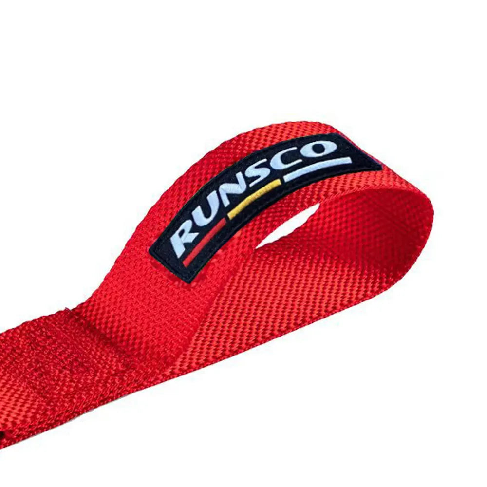 Runsco Performance Correa de remolque Gancho de acero Resistencia Cuerdas de gancho de remolque de nailon Correa de remolque de automóvil