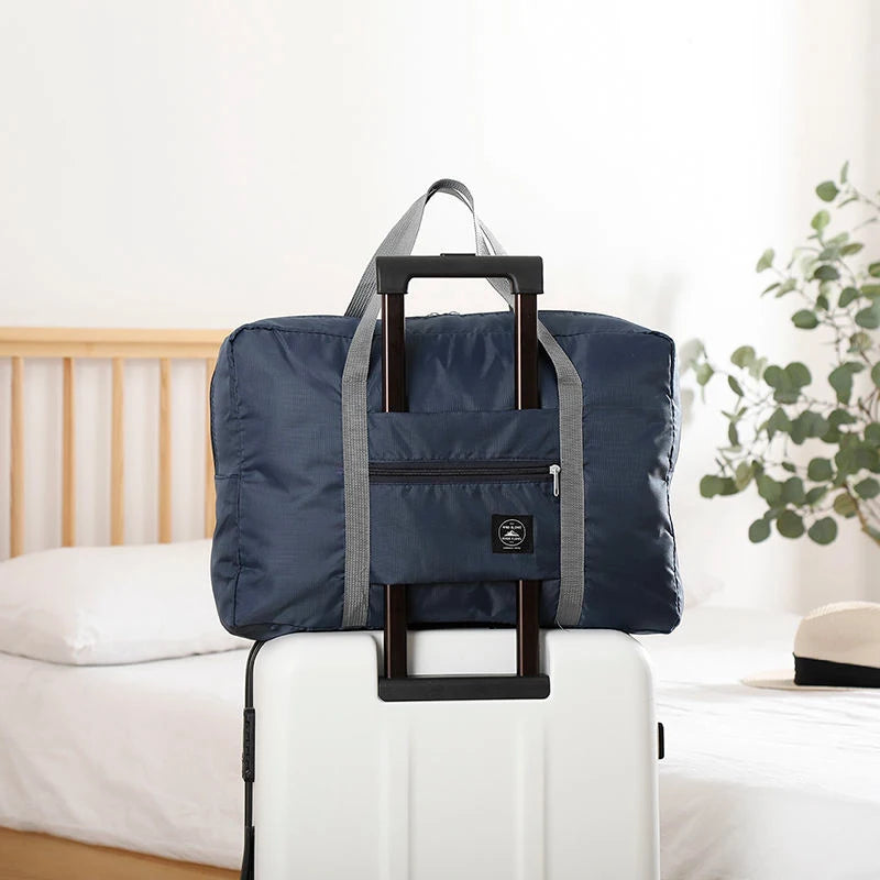 Bolsa de viaje plegable para aerolíneas, bolso de mano para mujeres y niñas, ligera, de gran capacidad, para deportes, viajes de fin de semana y noches.