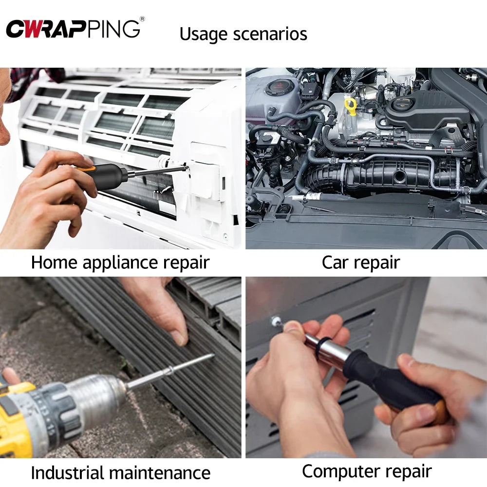 Juego de destornilladores de cabeza de seguridad Torx para coche, adaptador de extensión magnético, broca hexagonal de estrella para taladro eléctrico de coche, 11/12 piezas