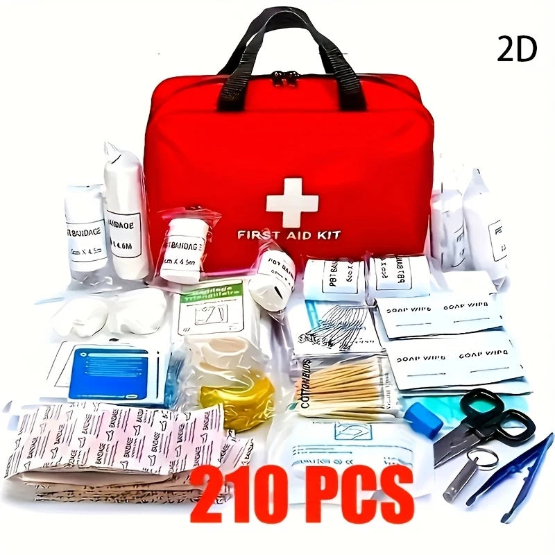 66/200/210pcs first aid kit, medical emergency kit, emergency survival hiking kit, home first aid camping kit