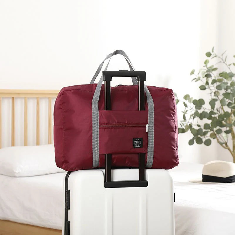 Bolsa de viaje plegable para aerolíneas, bolso de mano para mujeres y niñas, ligera, de gran capacidad, para deportes, viajes de fin de semana y noches.