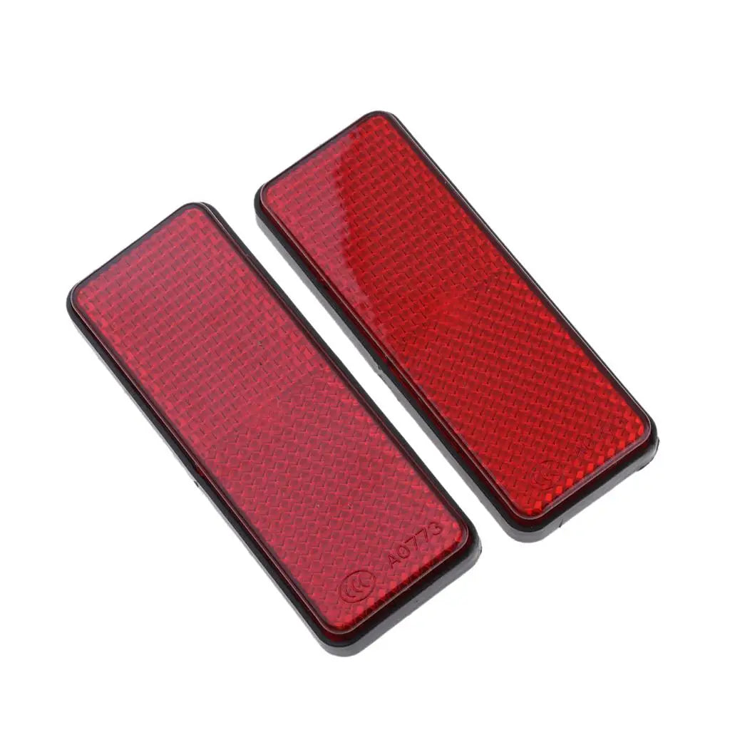 2pcs Reflector reflectante rectangular para motocicleta, moto, todoterreno, scooter, motocross, ciclomotor, 4 ruedas, accesorios exteriores