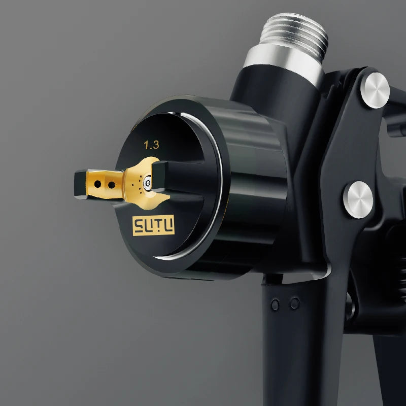 Sutu 5200 Pneumatic Spray Gun 1.3mm Stainless Steel Spray Nozzle 600ml Pot Car Furniture Spray Paint Clear Atomization