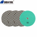 SHDIATOOL 4Pcs Discos de pulido en seco flexibles de diamante de 125 mm/5" para piedra, granito, mármol, cerámica y azulejos.