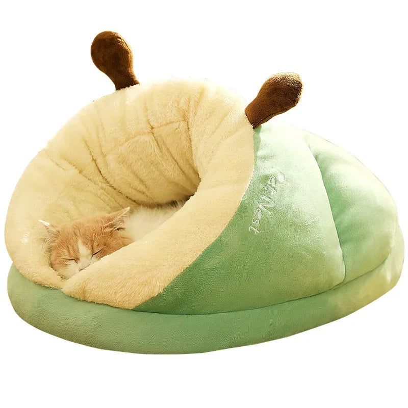 Cama para perros pequeños cálida de invierno, caseta transpirable para perros, lindas pantuflas con forma de cama para perros y gatos, saco de dormir plegable y lavable para mascotas