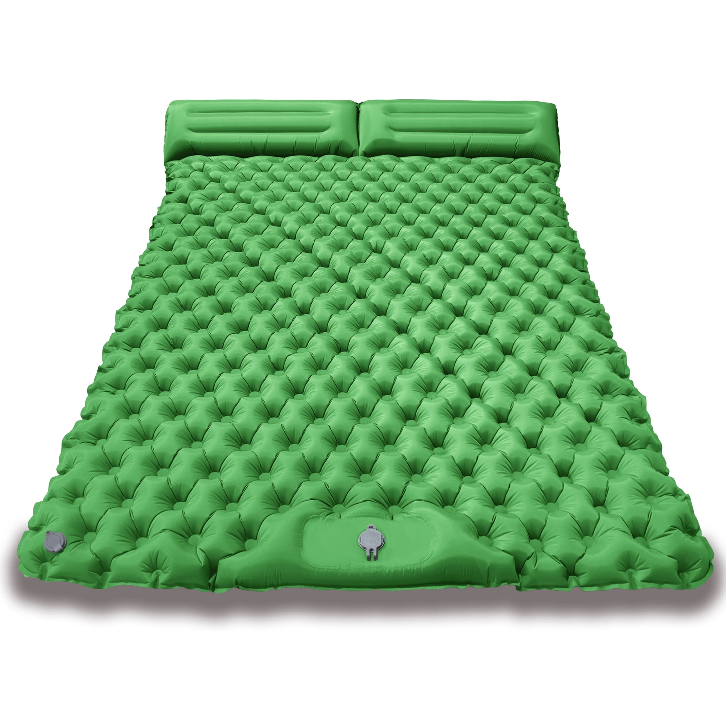 Quick Inflation Dot Pattern Double Mat, Foot-Operated Connectable for Multi-Person, Lightweight Easy Storage Outdoor Pad