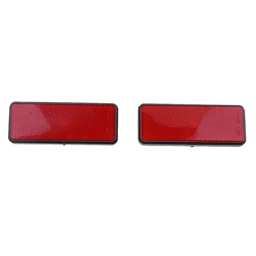 2pcs Reflector reflectante rectangular para motocicleta, moto, todoterreno, scooter, motocross, ciclomotor, 4 ruedas, accesorios exteriores