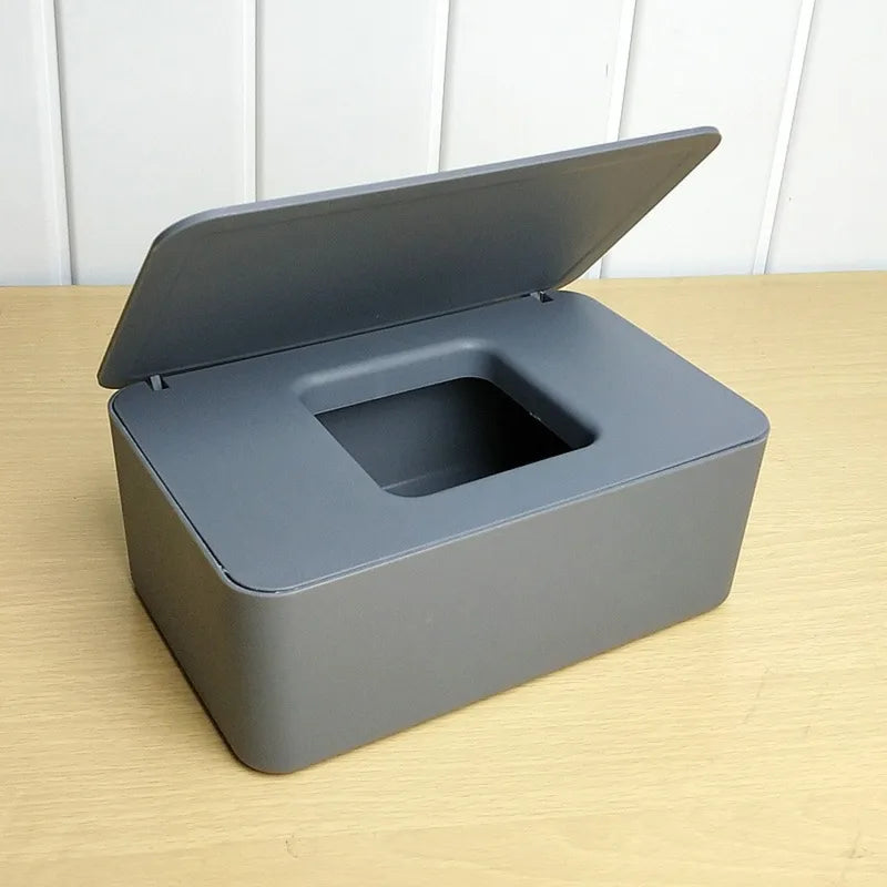 Nueva caja de pañuelos de plástico, soporte para pañuelos húmedos, toallitas, caja de almacenamiento de papel tisú, dispensador de toallas de papel, organizador de servilletas para el hogar