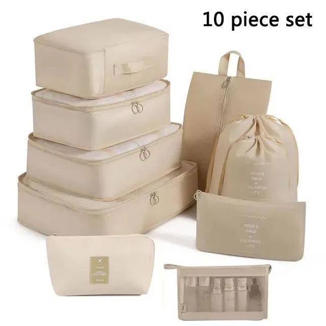 Bolsas de almacenamiento para viajes, ropa, artículos de tocador digitales, zapatos, organizadores, dormitorios de estudiantes, bolsas de clasificación de ropa, cubos de embalaje.